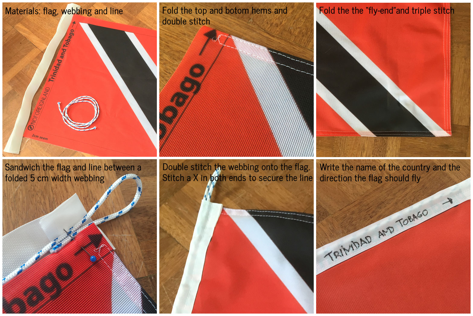 6 easy steps to assemble the flags